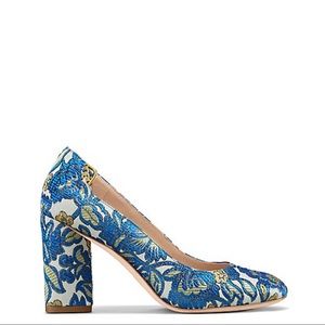 Tory Burch | Shoes | Tory Burch Elizabeth Brocade Block Heel Pumps 8 |  Poshmark